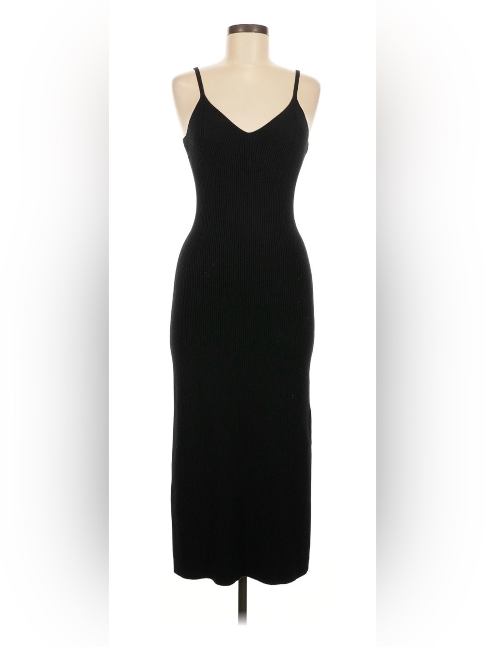 French Connection Black Slip Dress with V-Neck